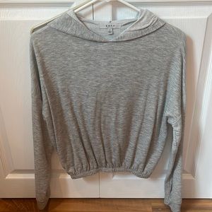 Grey crop hoodie
